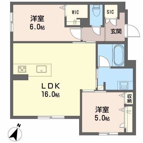 【間取り】 | グランドシャーメゾン月出　＊＊
