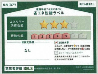 【省エネ性能ラベル】 | 南区豊町  1号棟 1期