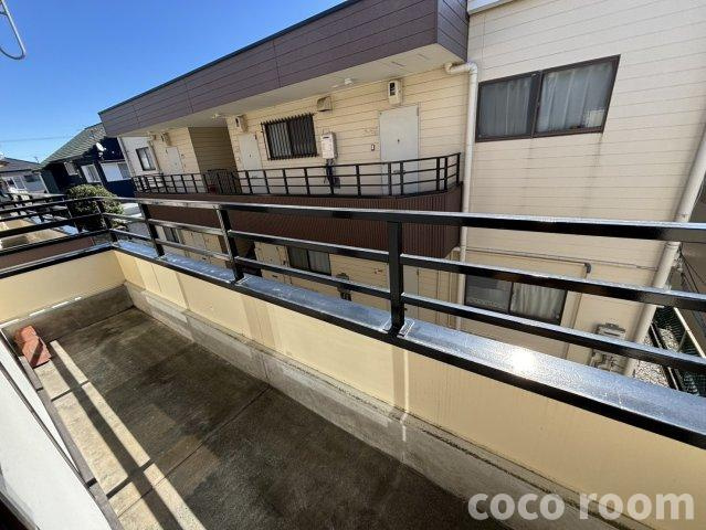 ハイツJUN A棟のバルコニー