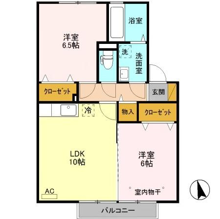コスミオン Ｂの間取り