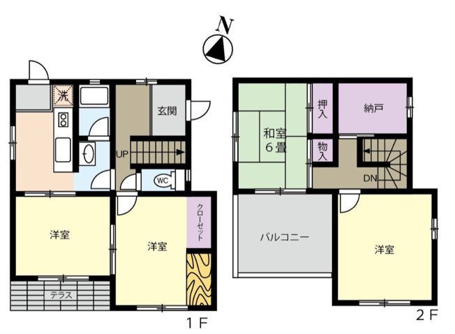 【間取り】 | 行田市門井町3丁目　中古戸建