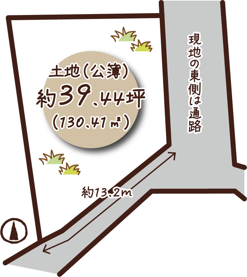 川島玉頭町　建築条件無土地の土地図