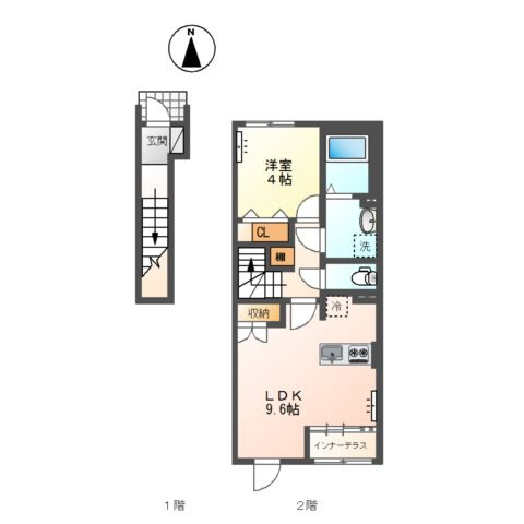【間取り】 | 仮）東別所町アパートＴＲ1013Ｎ1