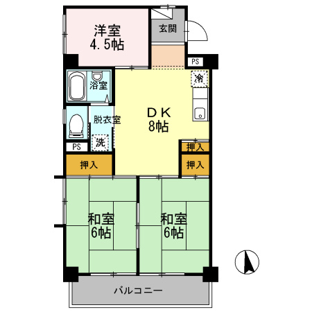 【間取り】 | パーク・サイド杉浦2