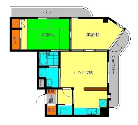 【間取り】 | 憂和ハイツ下大利