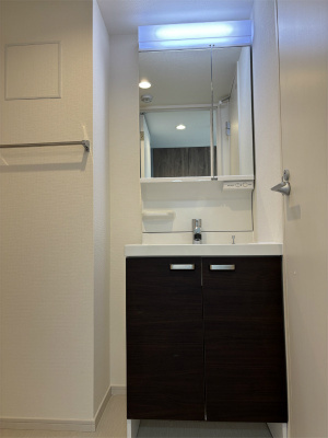 リブリ・船橋Ⅳの洗面所|コンパクトで使いやすい洗面所