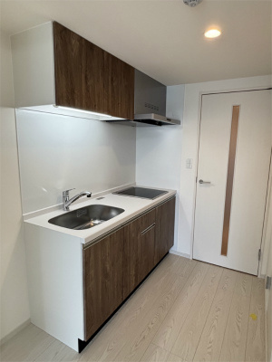 リブリ・船橋Ⅳのキッチン|コンパクトなキッチンで掃除もラクラク