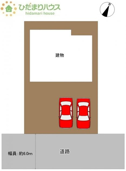 【区画図】 | 筑西市下岡崎2丁目　中古戸建 | 南庭で日当たり良好！！お洗濯物もすぐ乾いちゃいますね(*^-^*)