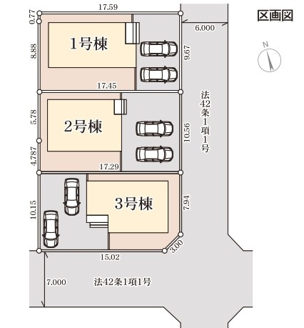 紫波町中島字前郷の区画図