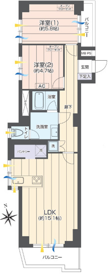 【間取り】 | クレール亀戸