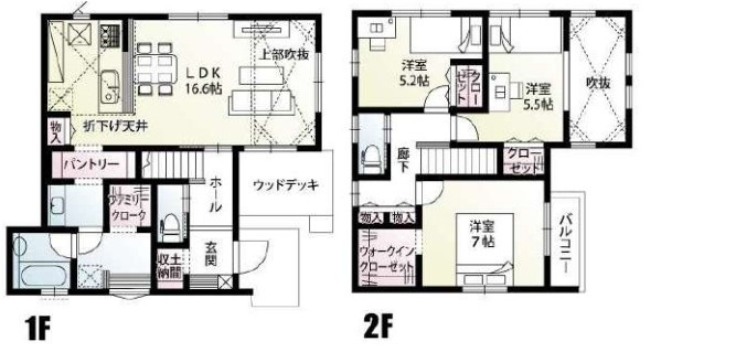 入間市下藤沢２丁目10区画　新築戸建の間取り
