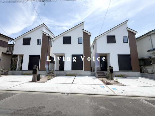 【外観】 | 【仲介手数料０円】相模原市南区若松6丁目　新築一戸建て　全3棟 | 全体【仲介手数料０円】相模原市南区若松6丁目　新築一戸建て　全3棟