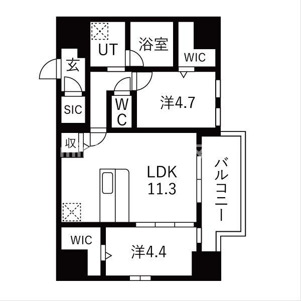 スプランディッドXの間取り