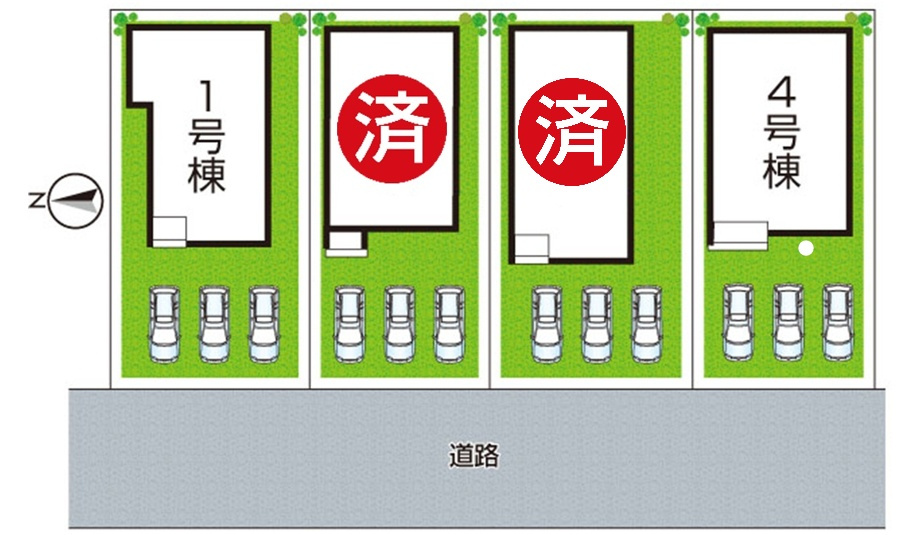 加東市上滝野　新築一戸建ての区画図|全4区画