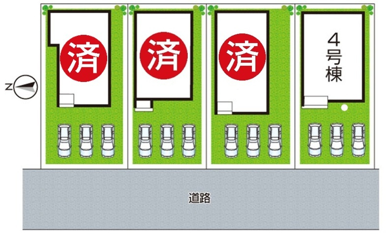加東市上滝野　新築一戸建ての区画図|全4区画