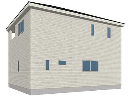 広島市佐伯区八幡1丁目　新築一戸建て(全6棟)の外観パース