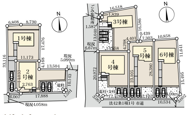 【区画図】 | 加須市多門寺　Livele Garden.S　新築戸建　全6棟　6号棟