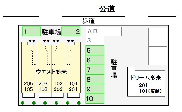 ウエスト 多米の区画図