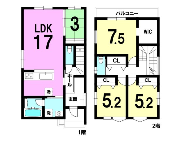 中央区入野町の間取り|広々使い勝手が良い4LDKの間取りになります。