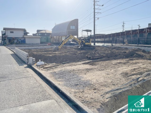 桑名市矢田　第1期　新築一戸建ての外観|周辺は落ち着いた街並みの住宅地！子育てがしやすい住環境です！まだ未完成ですが、現地でしかわからない事もございます。是非一度ご覧ください。