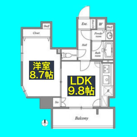 Gramercy Shiromi-doriの間取り