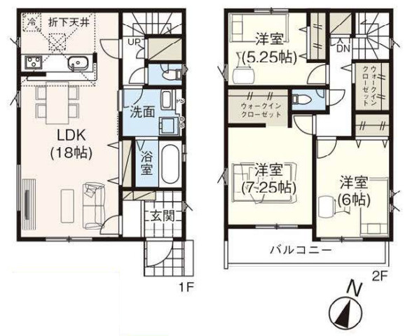 【間取り】 | 北本市下石戸下5期　新築戸建　全4棟　3号棟