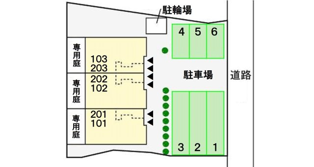 フォレスタ大脇谷の駐車場