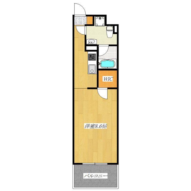 プライムアーバン浮間公園の間取り|8.6帖の広いお部屋♪