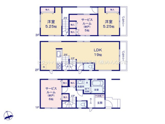【間取り】 | ショッピングモール近く　食洗機付　LDK19帖　1号棟　浜町