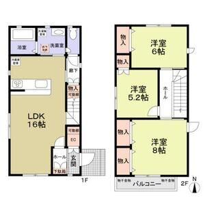 【間取り】 | フォレストメゾン宇佐南　B棟