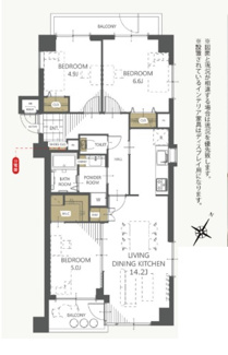 【間取り】 | ライオンズガーデン千葉東