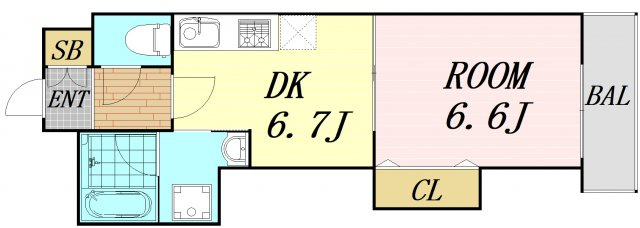 クレイルタワー　仲介手数料無料の間取り