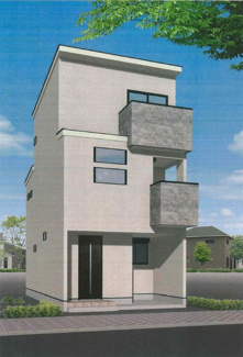 【外観パース】 | 御供田２丁目新築一戸建 | 外観パース