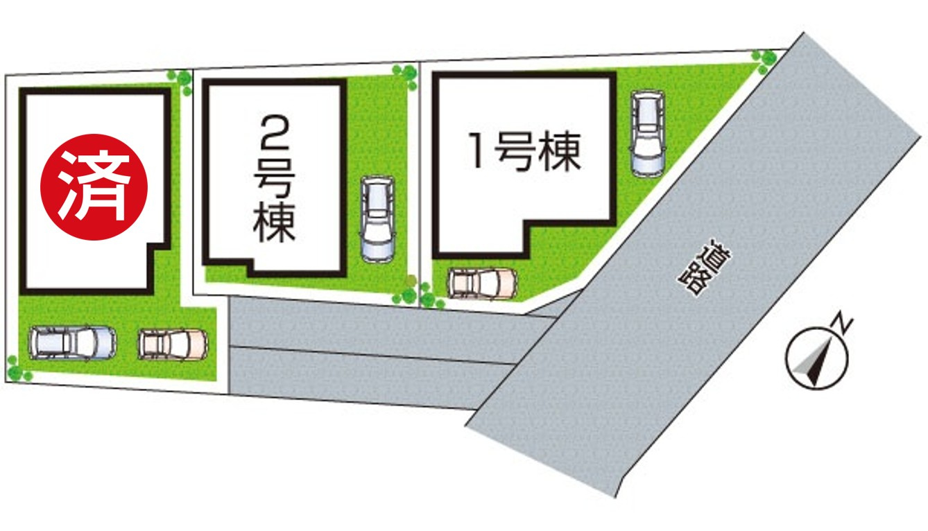 5(土)6(日)現地説明会！◆藤井寺市小山　全3邸の区画図|全3区画
