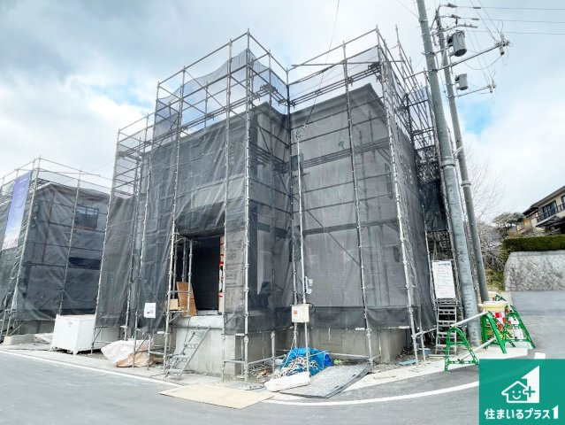 大津市坂本　新築一戸建ての外観|現在建築中！落ち着いた街並みで新生活を始めることが出来そう！周辺の物件も併せてご紹介させて頂きます！
