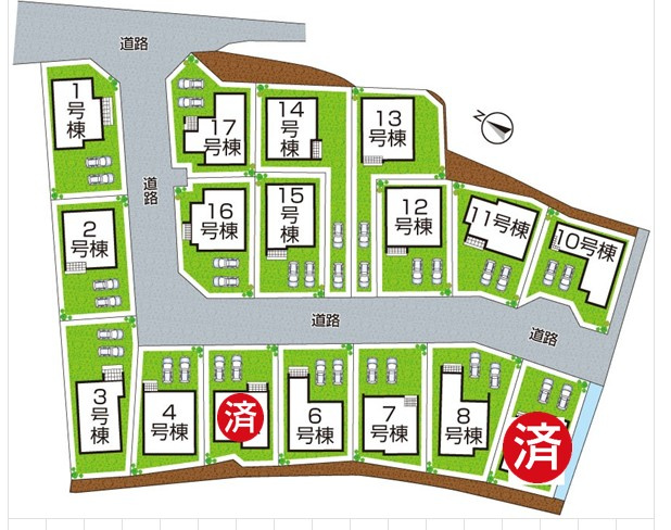 大津市坂本　新築一戸建ての区画図|全１７区画