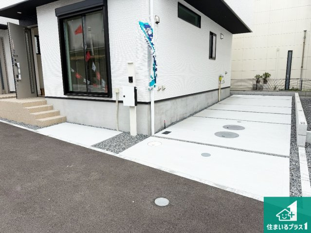 藤井寺市小山　第1期　新築一戸建ての駐車場|駐車スペース！散水栓があるので、こまめに愛車を洗えます！