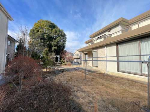日の出町平井　中古戸建の庭|お庭で趣味を活かしたりバーベキューもできます！