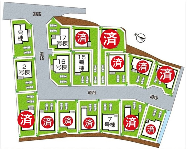 大津市坂本　新築一戸建ての区画図|全１７区画