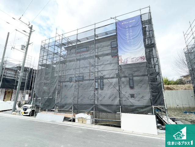 大津市坂本　新築一戸建ての外観|現在の進捗状況です！順調に作業進行中、完成が待ち遠しいです！詳細の間取り等、お気軽にお問い合わせください！