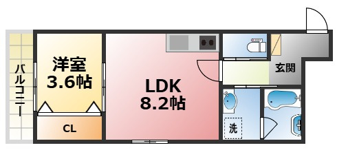 カサ苦楽園の間取り
