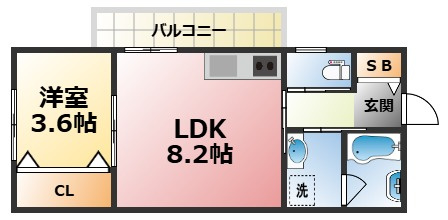 カサ苦楽園の間取り