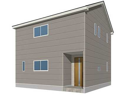 広島市佐伯区八幡1丁目　新築一戸建て(全6棟)の外観パース