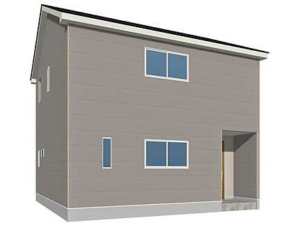 広島市佐伯区八幡1丁目　新築一戸建て(全6棟)の外観パース