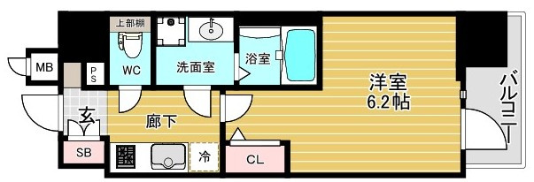 ファーストフィオーレ難波南アルマの間取り