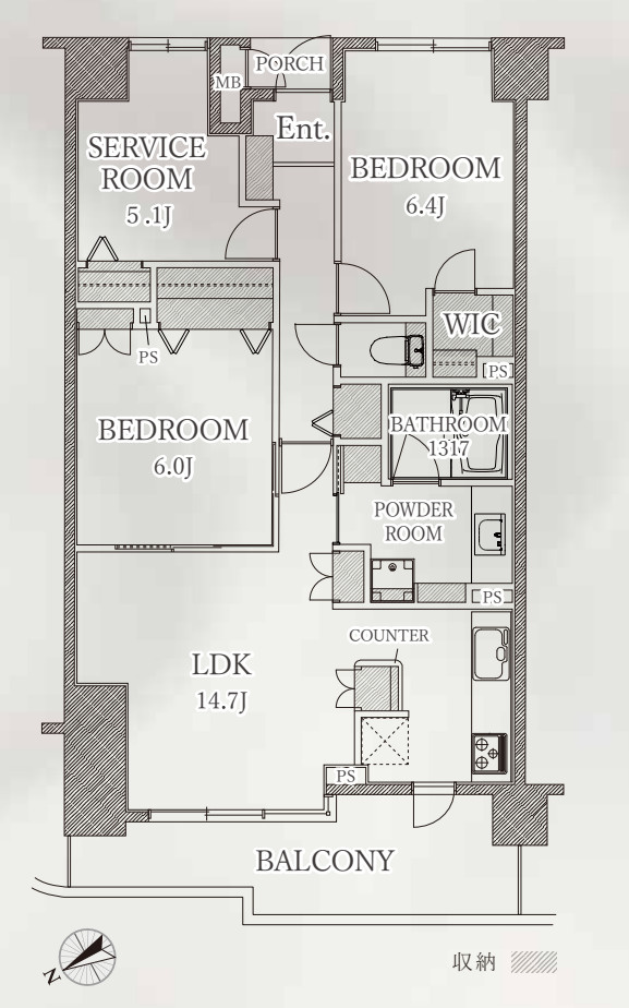 アルカンシエル横浜山下公園の間取り