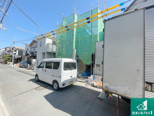 乙訓郡大山崎町大山崎鏡田　第2期　新築一戸建ての外観|周辺は落ち着いた街並みの住宅地！子育てがしやすい住環境です！まだ未完成ですが、現地でしかわからない事もございます。是非一度ご覧ください。