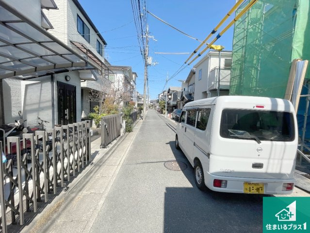 乙訓郡大山崎町大山崎鏡田　第2期　新築一戸建ての外観|周辺は落ち着いた街並みの住宅地！子育てがしやすい住環境です！まだ未完成ですが、現地でしかわからない事もございます。是非一度ご覧ください。