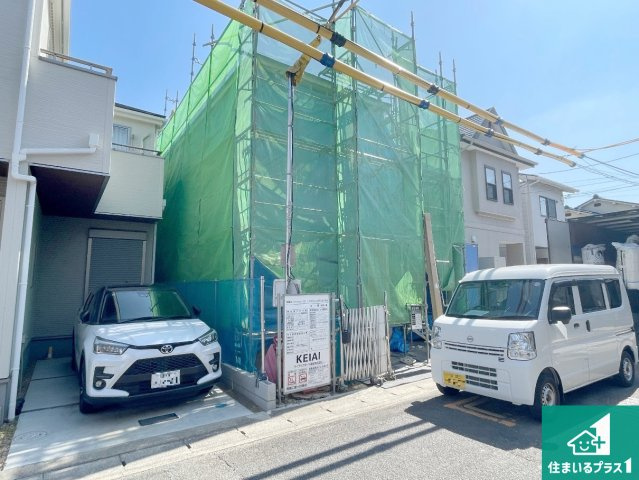 乙訓郡大山崎町大山崎鏡田　第2期　新築一戸建ての外観|周辺は落ち着いた街並みの住宅地！子育てがしやすい住環境です！まだ未完成ですが、現地でしかわからない事もございます。是非一度ご覧ください。