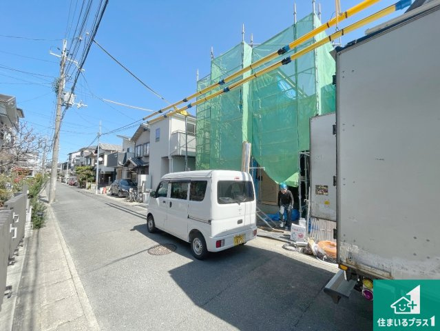 乙訓郡大山崎町大山崎鏡田　第2期　新築一戸建ての外観|周辺は落ち着いた街並みの住宅地！子育てがしやすい住環境です！まだ未完成ですが、現地でしかわからない事もございます。是非一度ご覧ください。